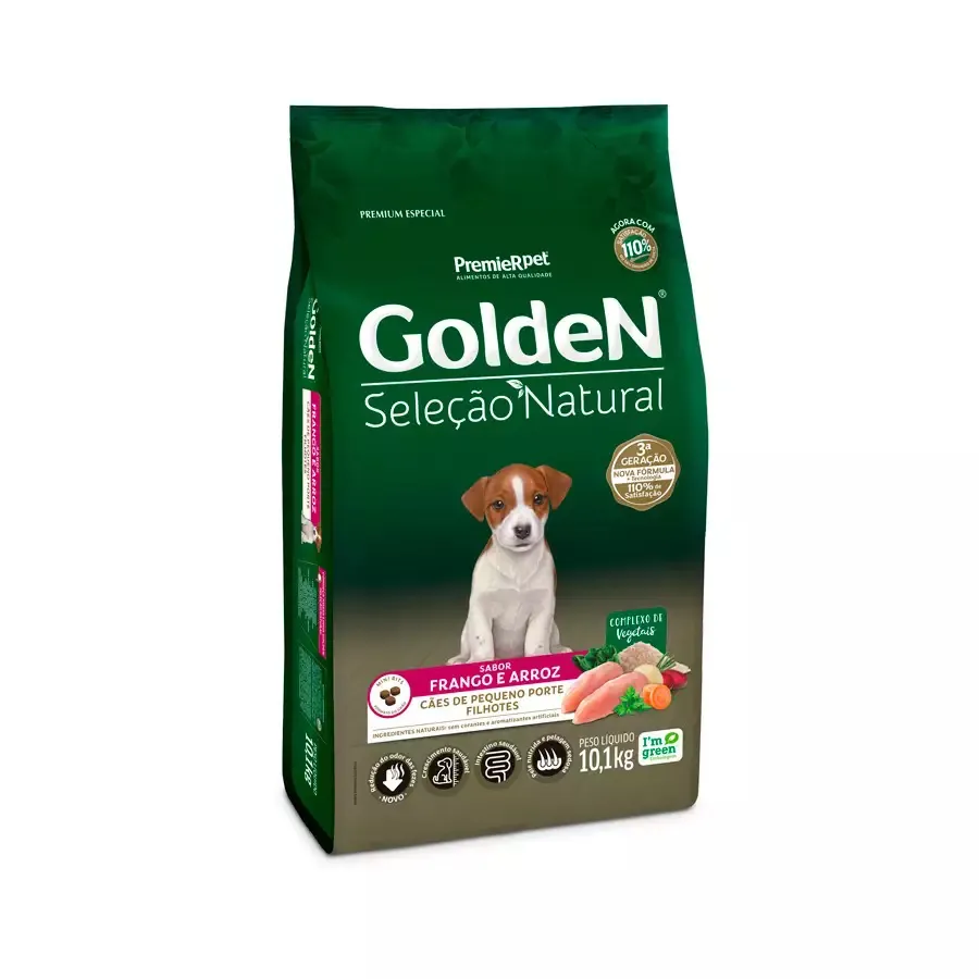 Ração golden para cachorro filhote sabor frango e arroz